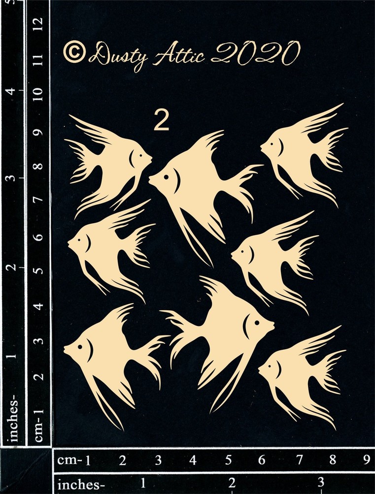 Dusty Attic Chipboard 3x4 - Mini Fish #2, DA2774