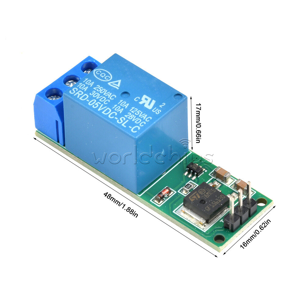 6-24V Flip-Flop Latch Relay Module Bistable Self-locking Low Pulse Trigger Board