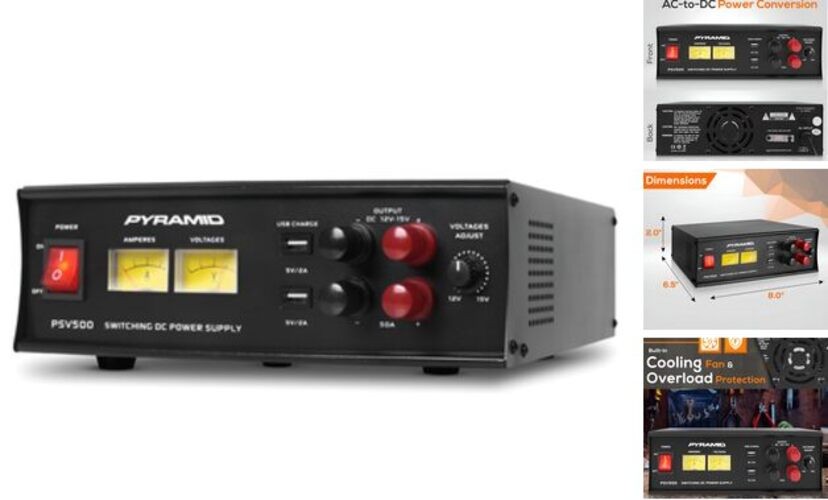 Universal Compact Bench Power Supply – Variable Linear Regulated Black 50 Amp