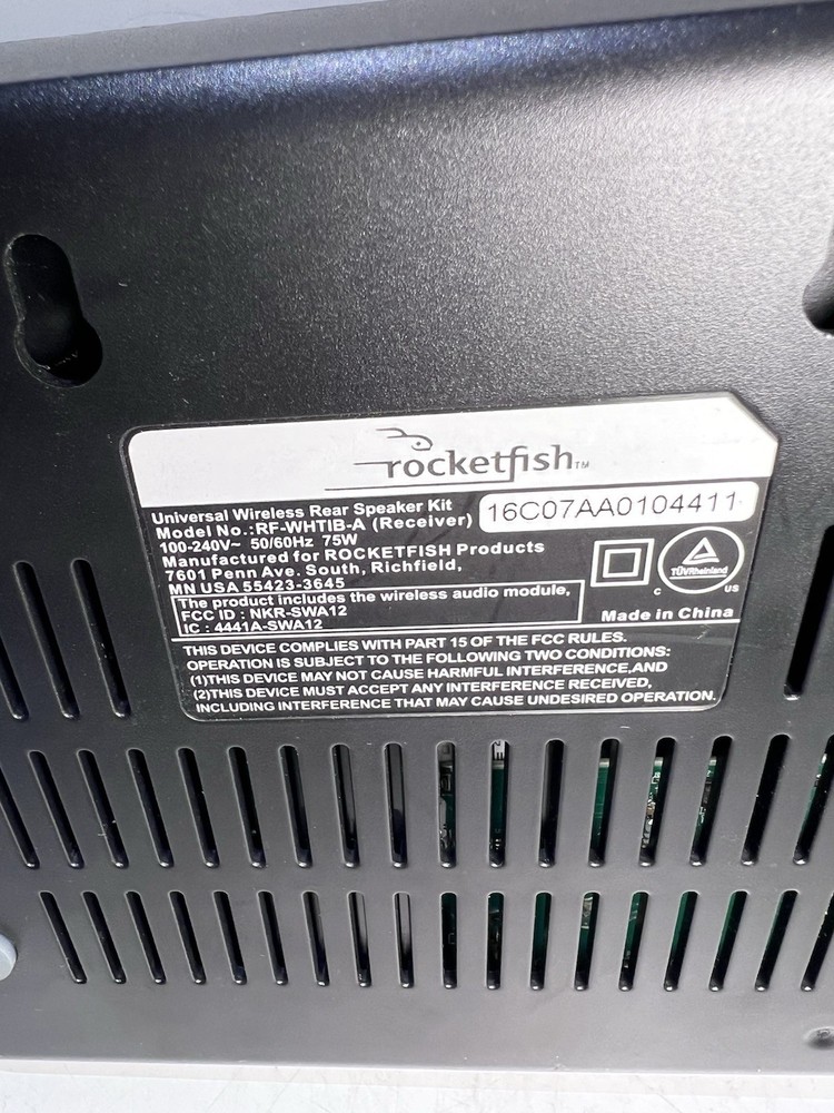 ROCKETFISH RF-WHTIB-A & SENDER SPEAKER KIT RF - BTR319.