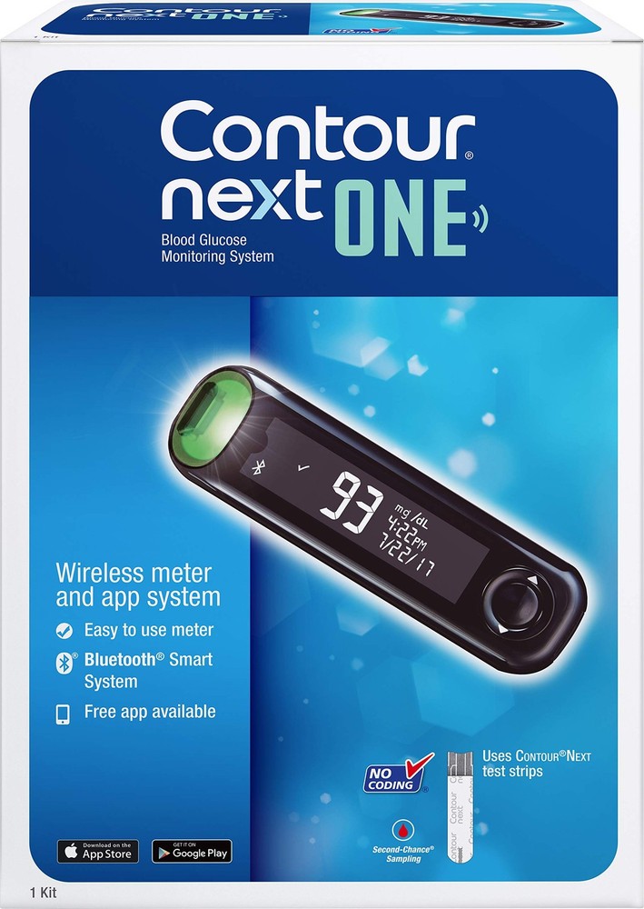 Contour Next One Bluetooth Blood Glucose Meter with App Smartlight Technology