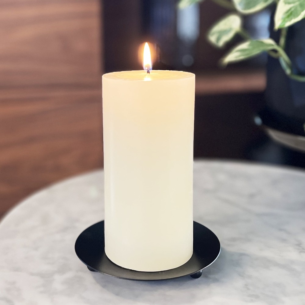 (2 pack) Single Wick 3" x 6" Pillar Candle, Unscented, Ivory