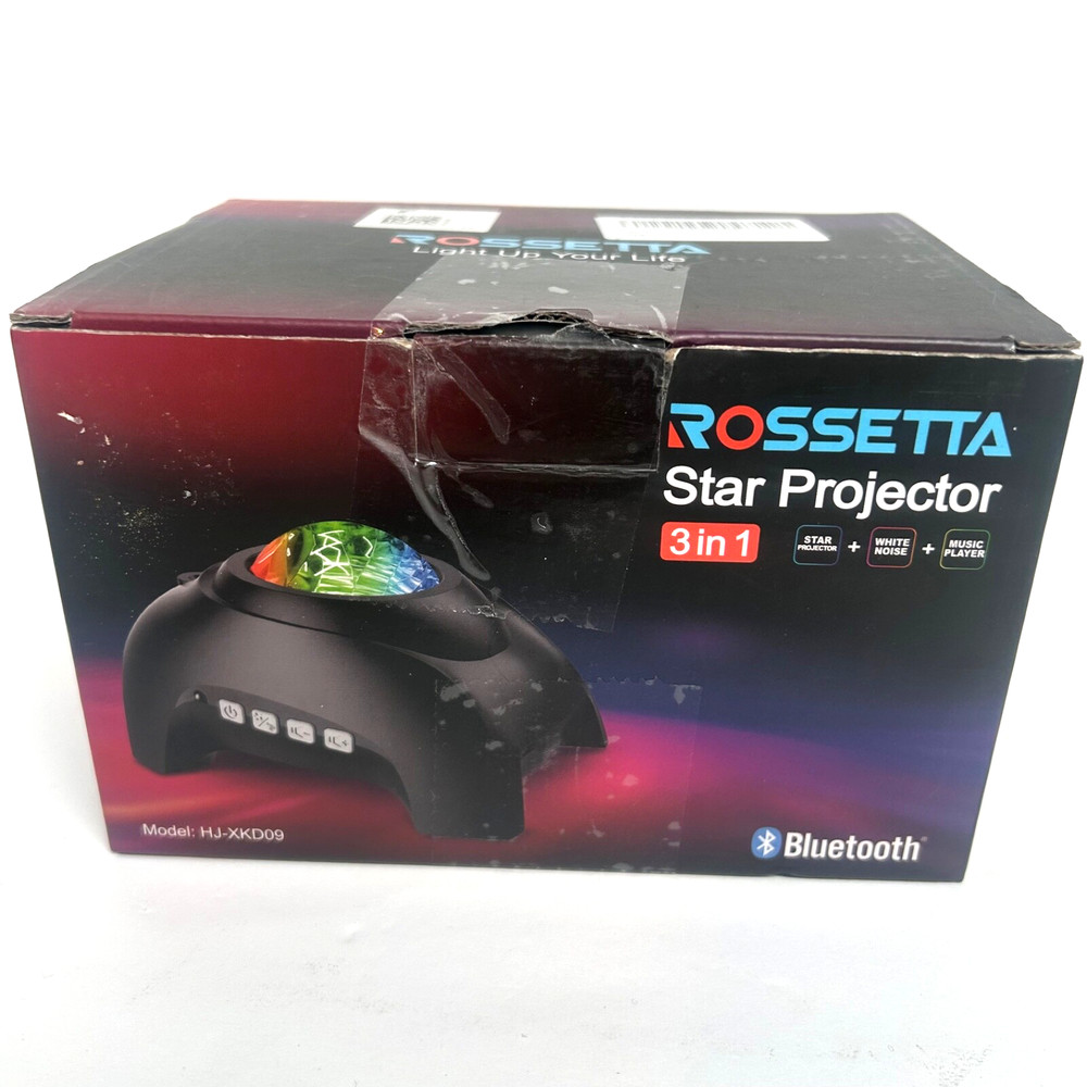 Rossetta Galaxy Projector Star Projector Light Bluetooth Speaker 8 White Noise
