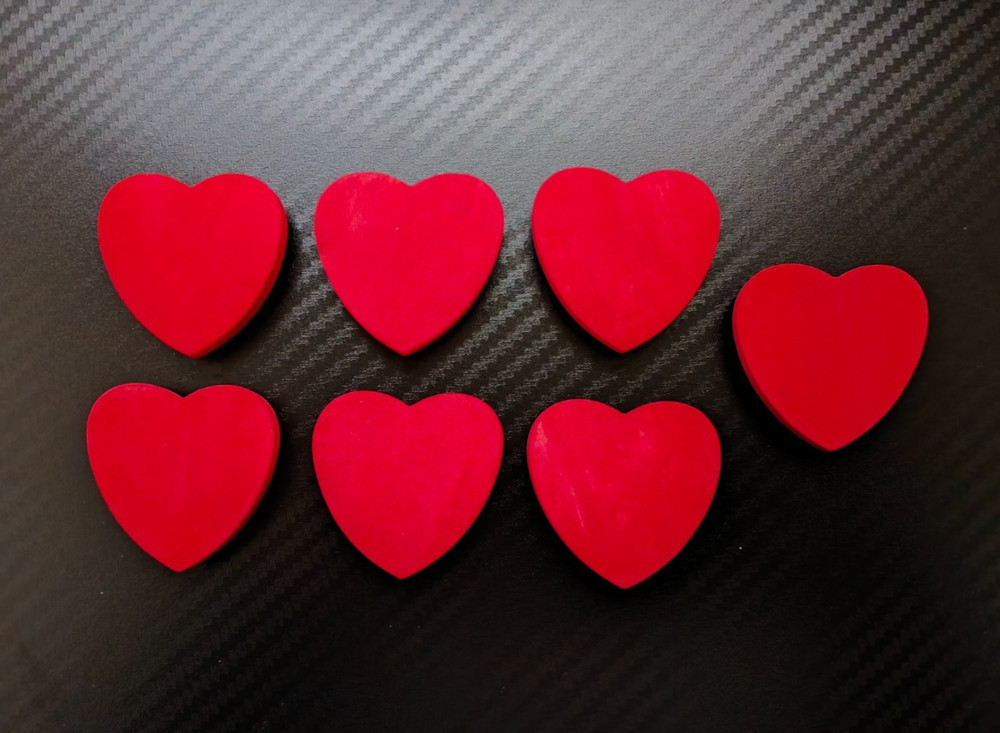 Red Heart Magnets