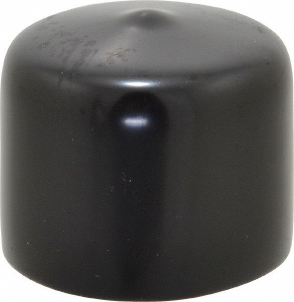 Caplugs 1-1/4" ID, Stretchable Cap 1" Long, Vinyl, Black