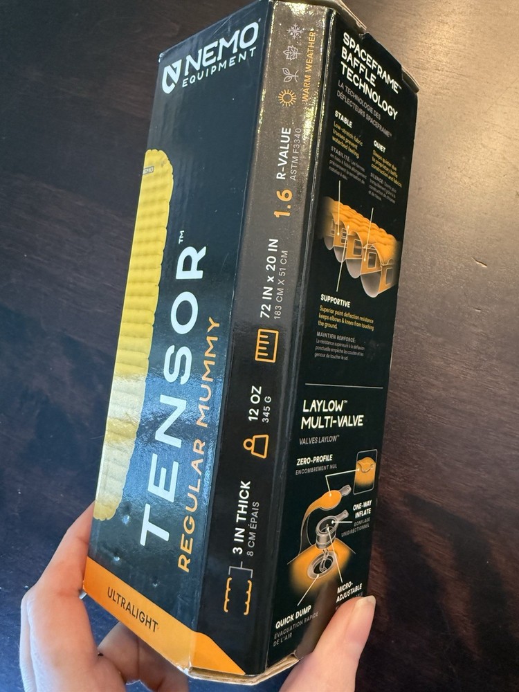NEMO Equipment Tensor Regular Mummy Ultralight Sleeping Pad Yellow