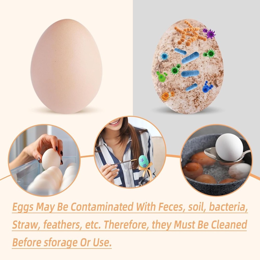 Egg Cleaner Egg Washer Egg Scrubber for Fresh Eggs 2pcs Silicone Reusable
