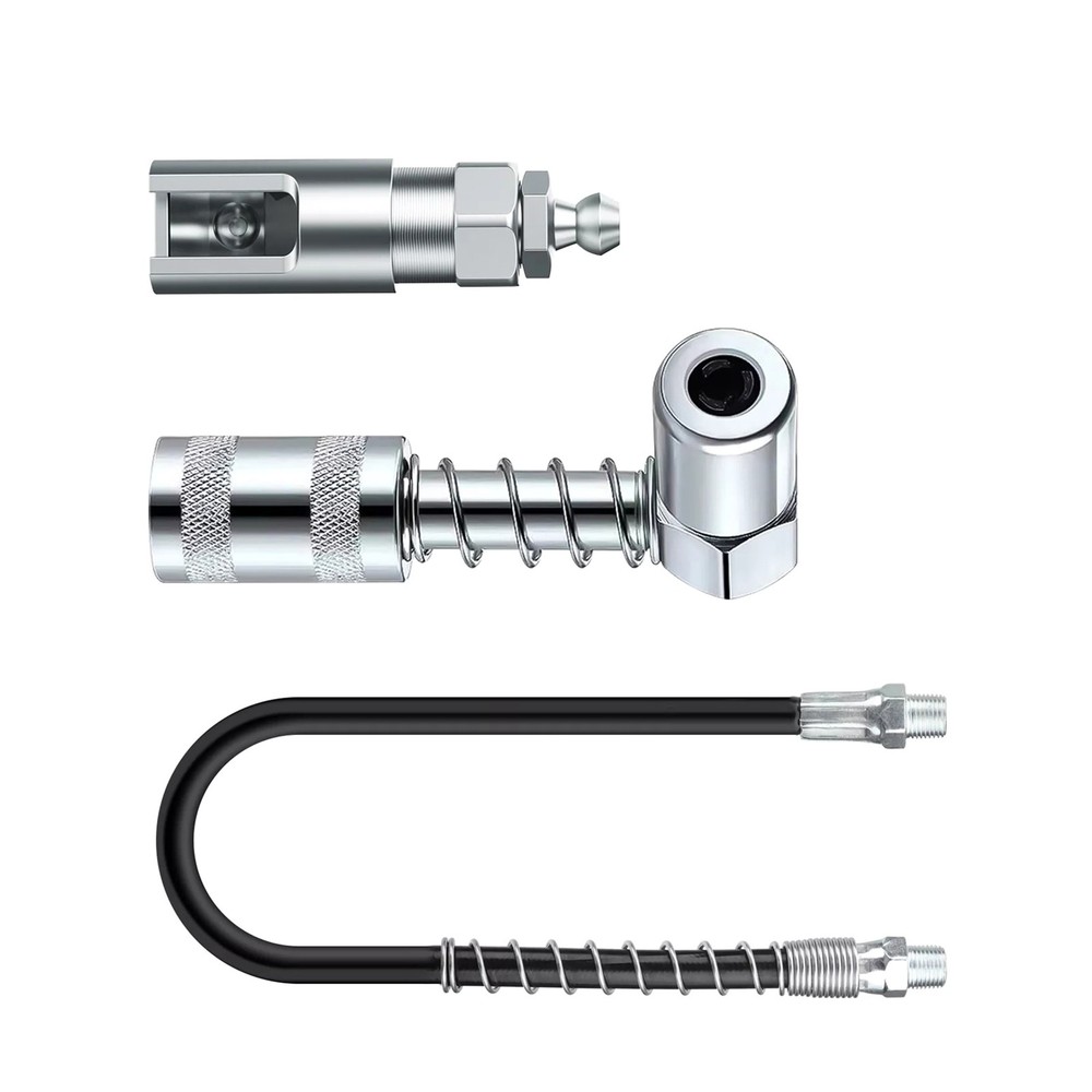 High-quality Right-Angle 90° Push-on Grease Coupler With 1/8 Inch NPT Threads