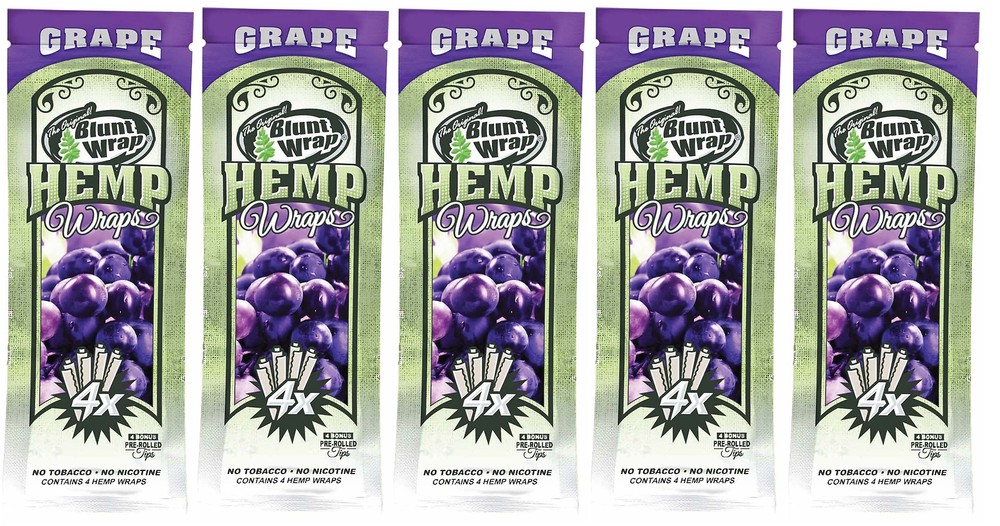 The Original B Wrap Rolling Papers Grape Flavor 20 WRAPS + TIPS