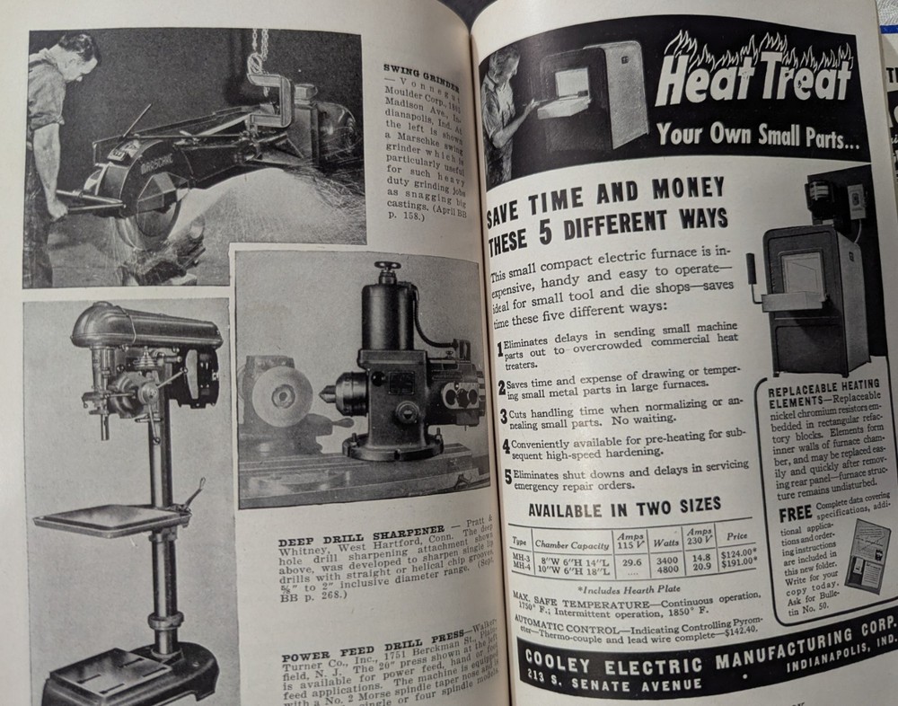 ***VINTAGE JANUARY 1943 MACHINE TOOL BLUE BOOK CATALOG***