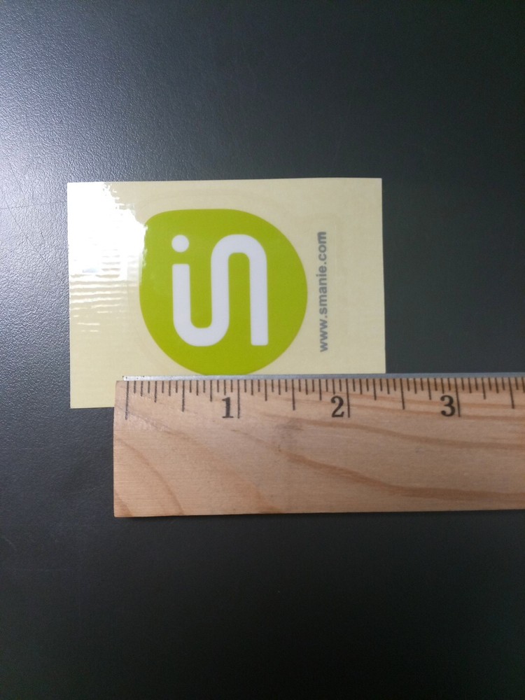 1.75" Smanie Decal/Sticker Green/White