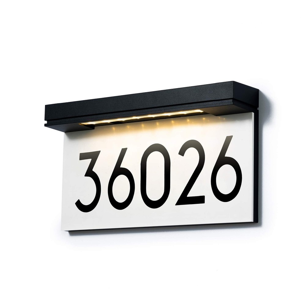 Solar Powered LED House Numbers for Outside, Address Plaque Illuminated