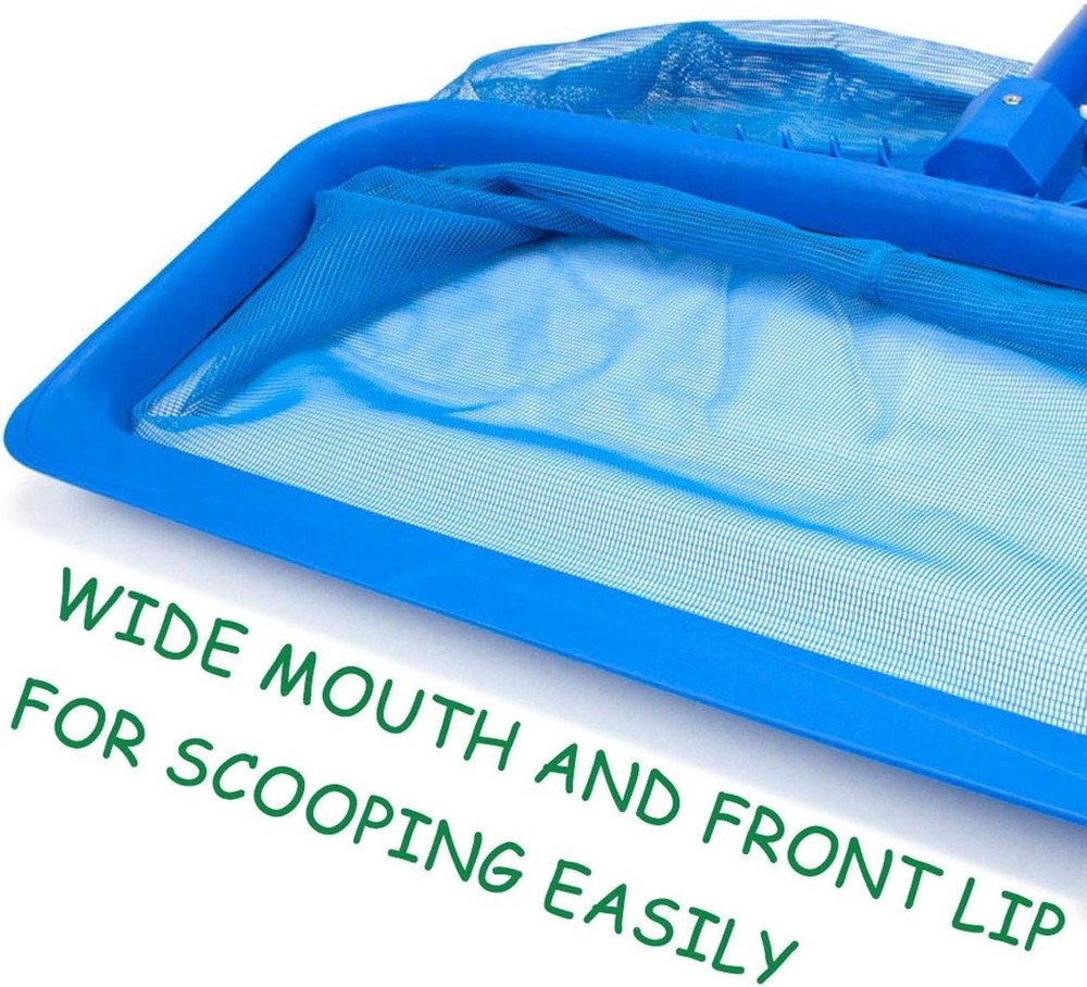 Heavy Duty Pool Skimmer Net - Deep Mesh Leaf Rake for Inground & Above Ground...