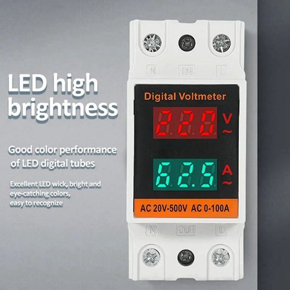 Digital Voltmeter Voltage Tester 2pcs 35mm DIN Rail E3L63221