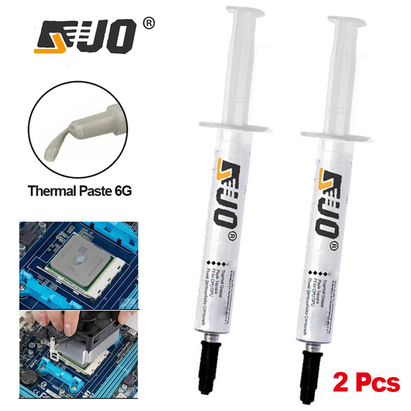 2X6 Gram SILVER COOLING / High Performance Thermal Grease Compound Paste Syringe