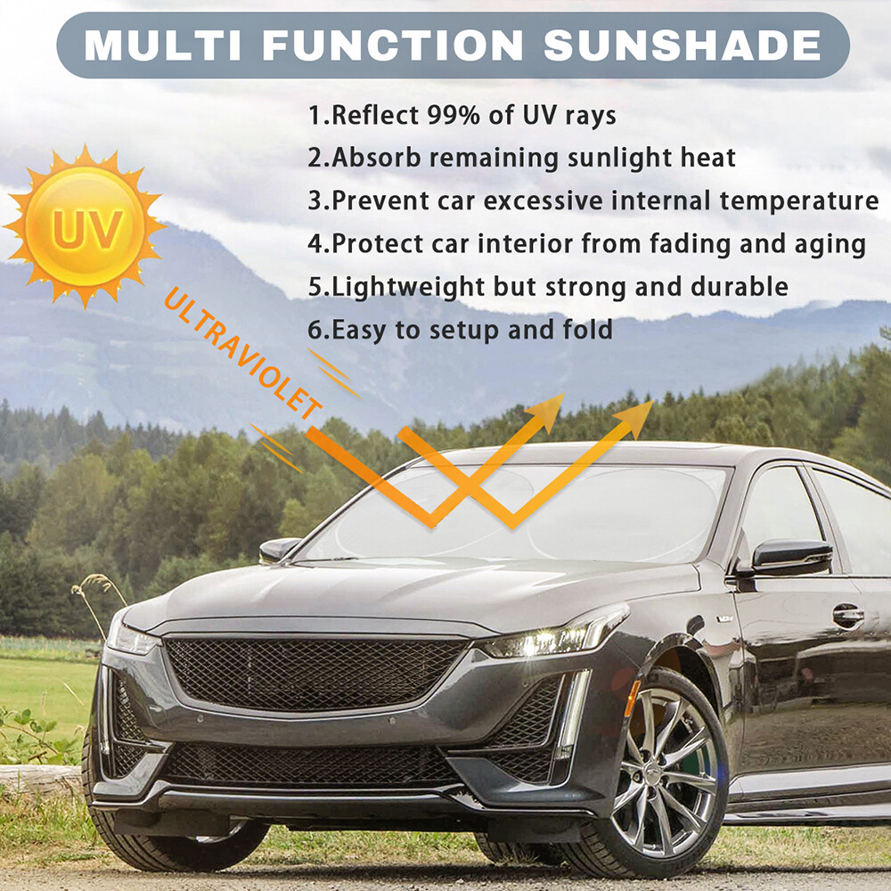 For GMC Car Large Windshield Sun Shade UV Block Reflective Screen Cover Visor