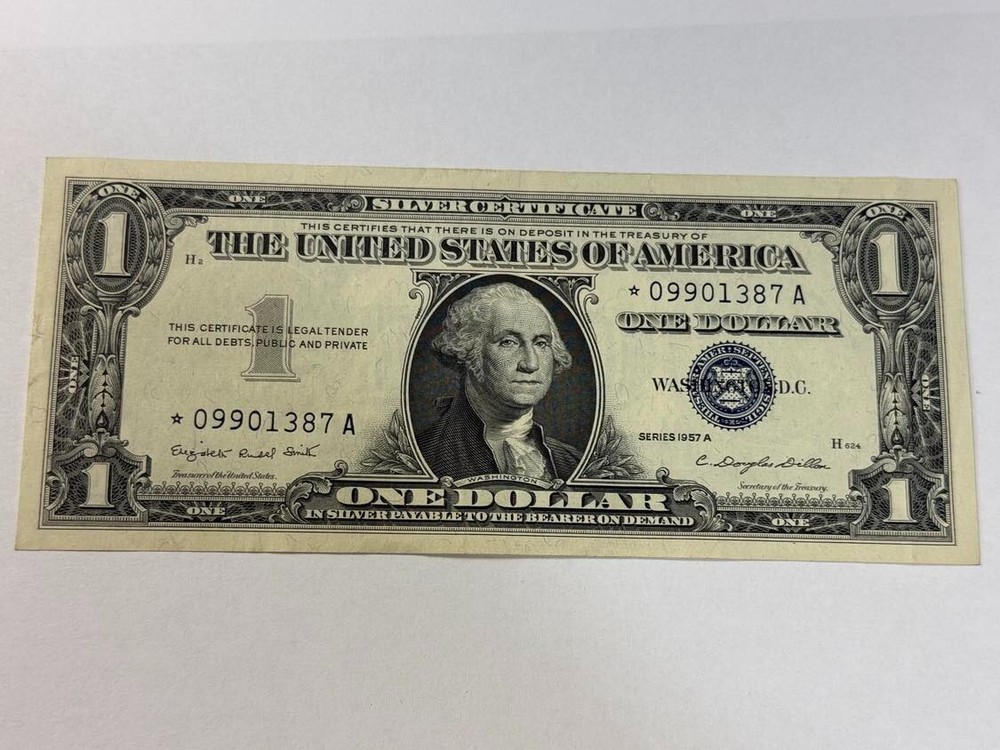 1957 A $1.00 SILVER CERTIFICATE UNCIRCULATED STAR NOTE