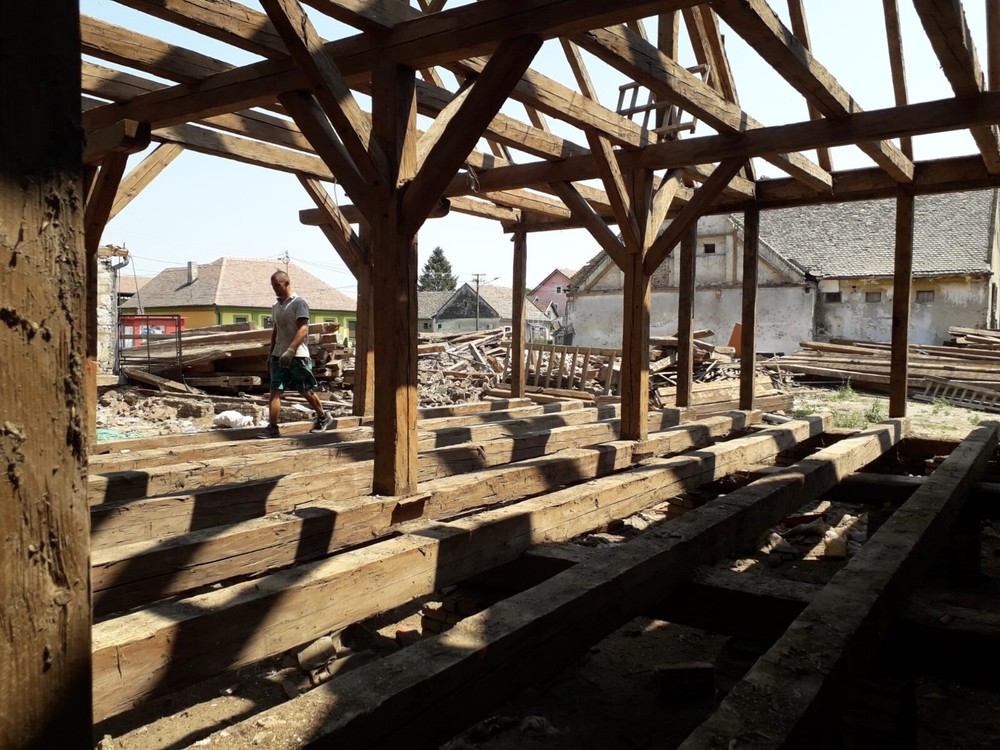 Historic Beam and Post Frame for Chalet
