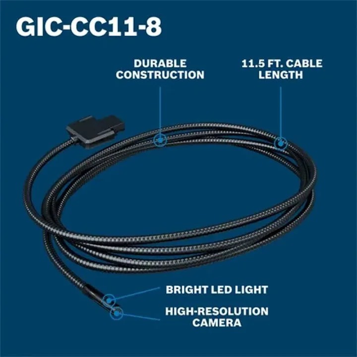 BOSCH Inspection Camera Cable 12ft & 5ft, GIC-CC5-8 & GIC-CC11-8 Bundle - NEW