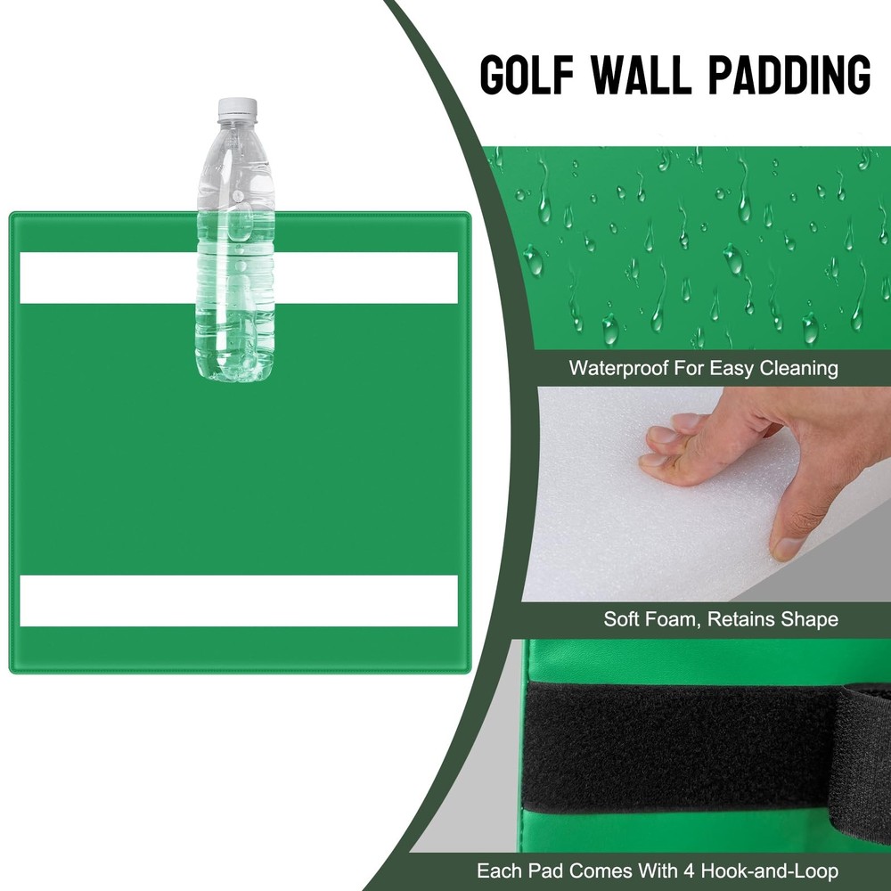 12 Pack Golf Wall Padding Panels Golf Simulator Padding for Walls, Safety Foa...