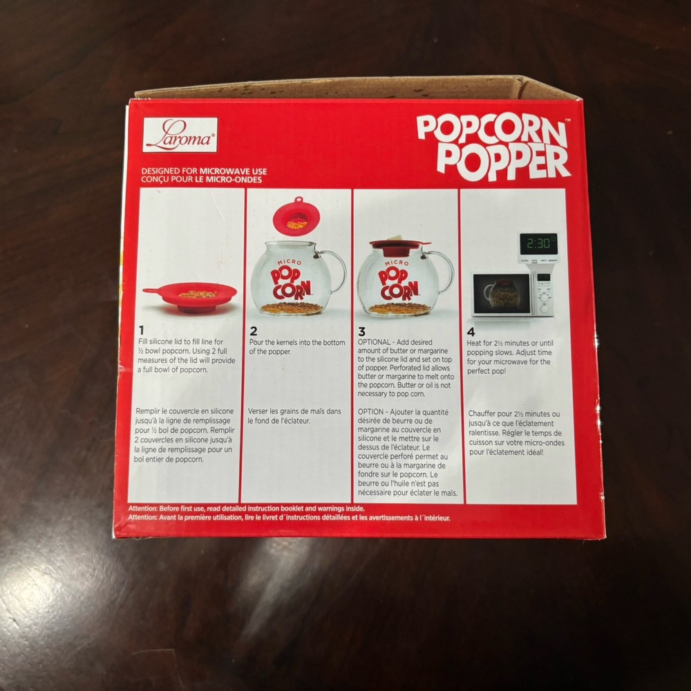 Laroma Popcorn Popper Design For Microwave Use 3 Quart