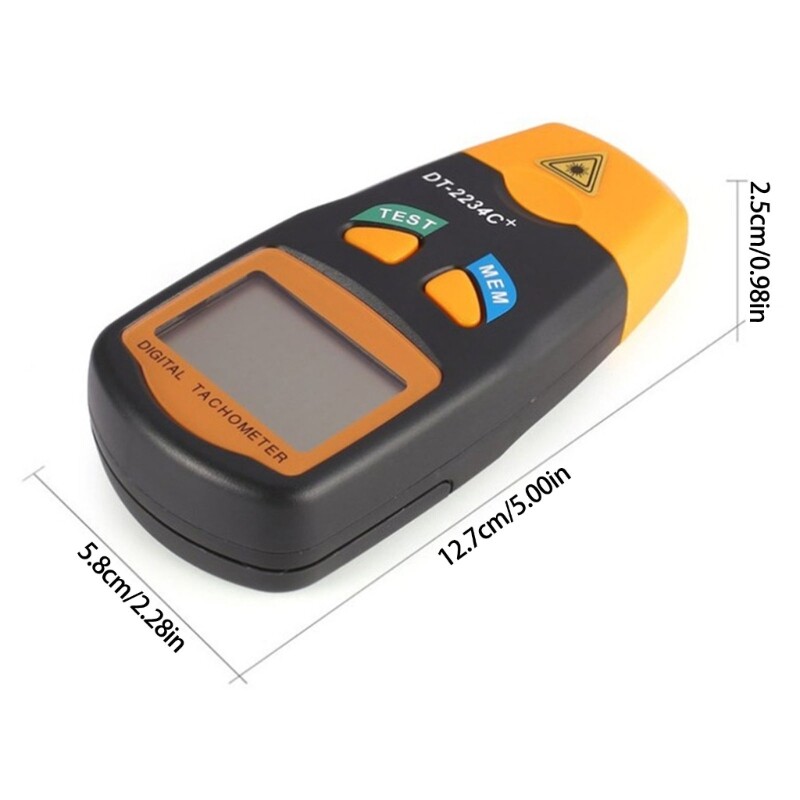 Precise Engine Speed Speedometer Measurement Clear LCD Screen for Technician