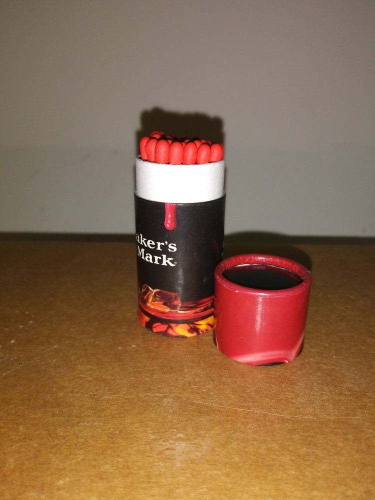 Maker's Mark trademarked container with 30 wooden matches