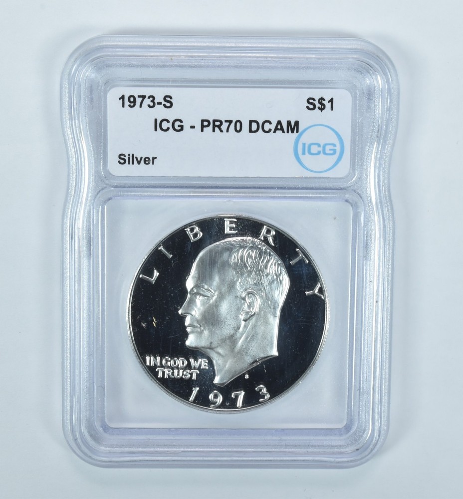1973-S Eisenhower $1 Silver PR70 DCAM ICG
