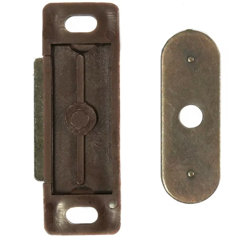 Brown Magnetic Catch Cabinet Latch (25-Pack)