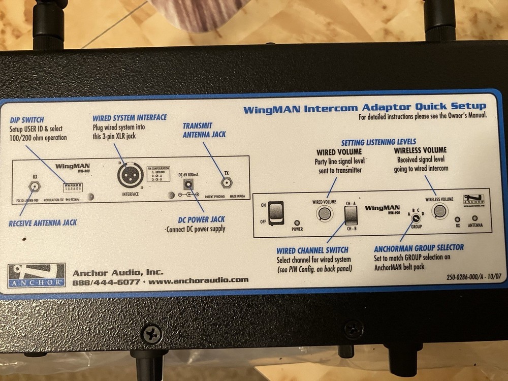 Anchor Audio WingMAN WM 900 Interface Station