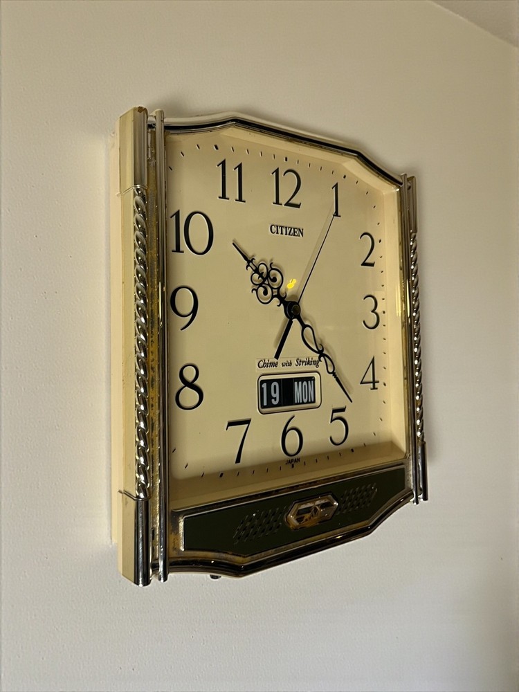 Vintage Citizen Chime Striking Wall Clock Japan