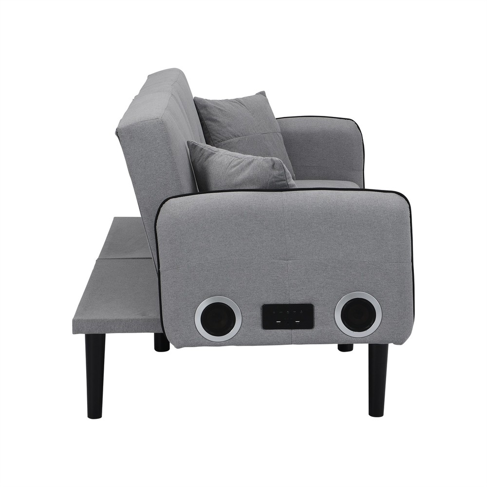 Folding Ottoman Sofa Bed with stereo (Gray)|Gray