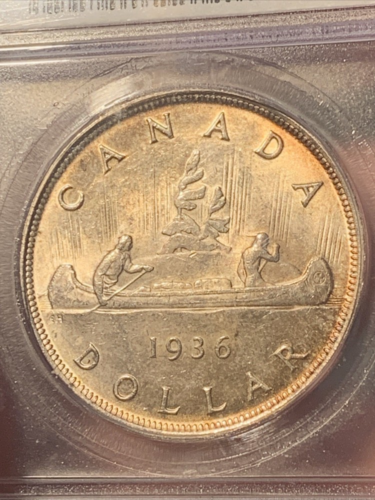 1936 Canada Silver Dollar ~ ICG MS63 ~