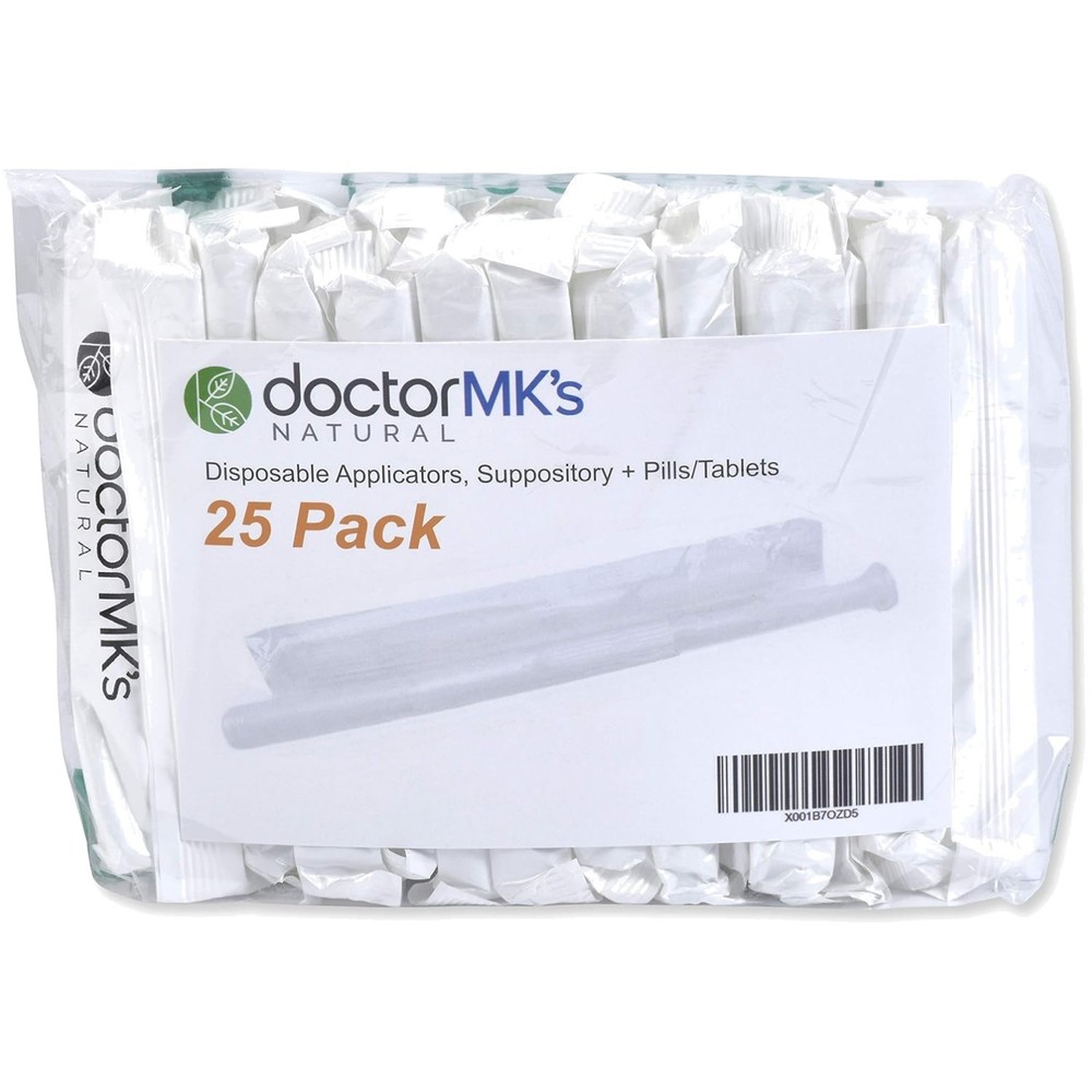 Doctor MK's 25-Pack Suppository Applicators - Clean, Convenient & Gentle