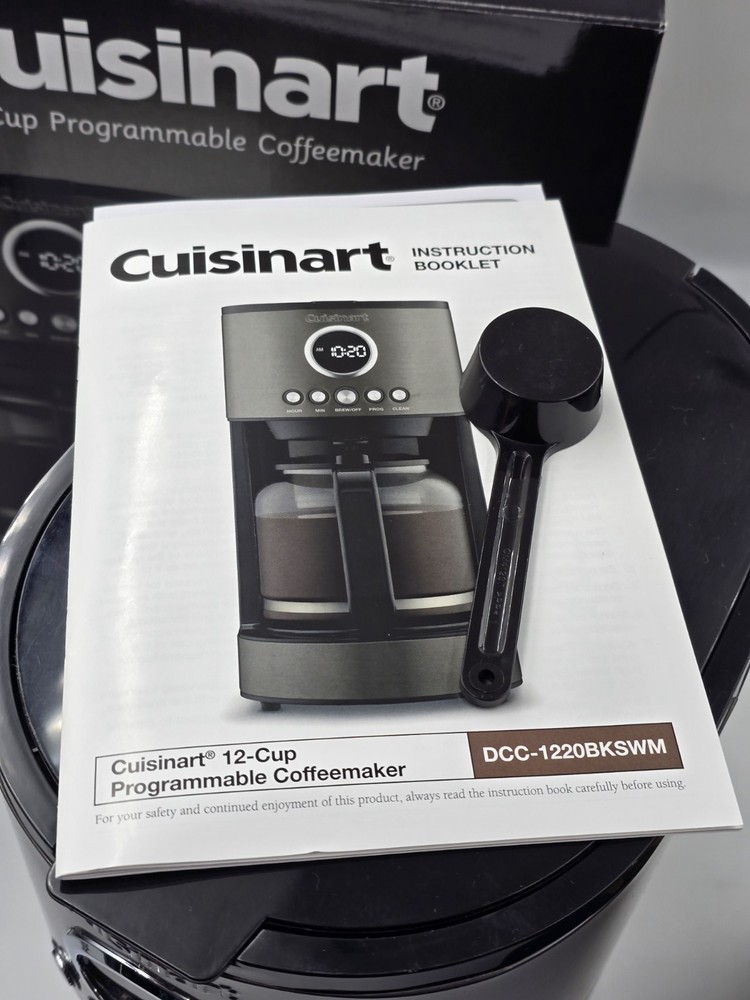 Cuisinart 12 Cup Programmable Coffeemaker BLACK STAINLESS Model# DCC-1220BKS