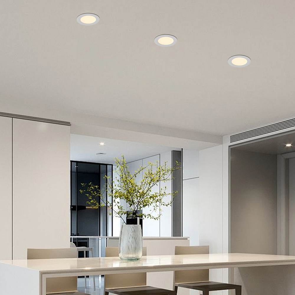 12 Pack 4 Inch Recessed Ceiling Panel Light 5CCT LED Dimmable with Junction Box