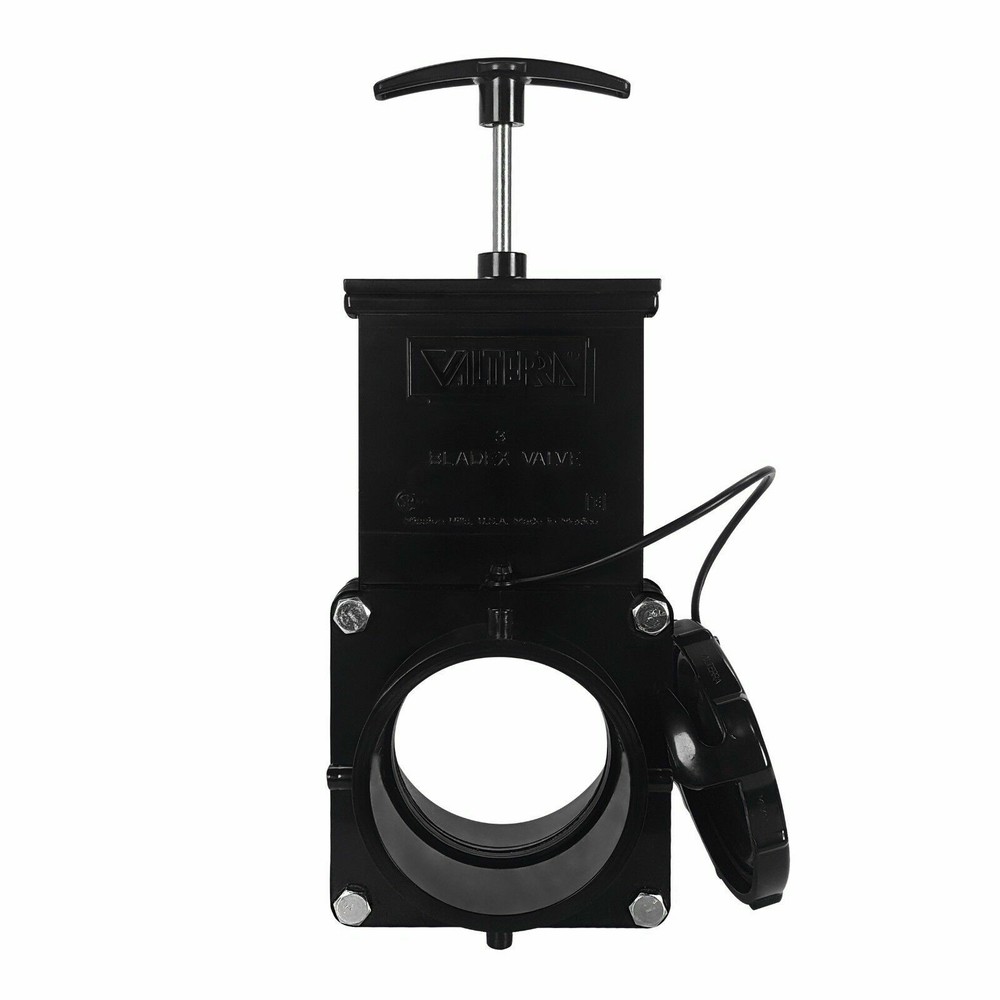 Valterra 3" Dump Valve RV Drain Sewer Waste Valve Assembly 3" Hub 3" Spigot T50