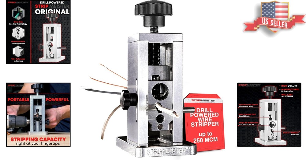 Drill-Powered Wire Stripping Tool - Versatile & Efficient - Copper Wire Stripper