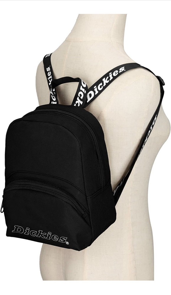New Dickies Mini Backpack Black Durable Canvas Women’s NWT
