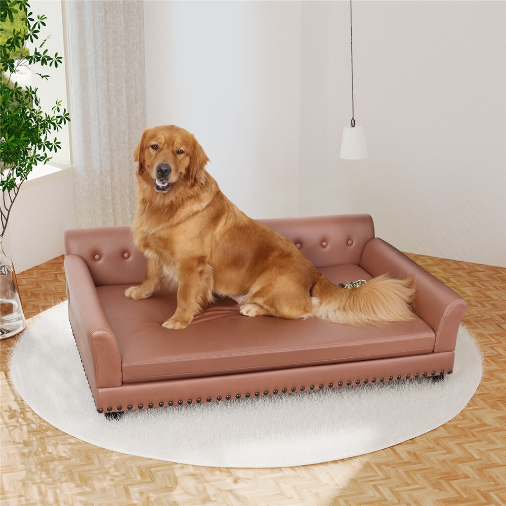 Jumbo Pet Upholstered Sofa Bed Elevated Dog Bed Couch Super Scratch Resistance