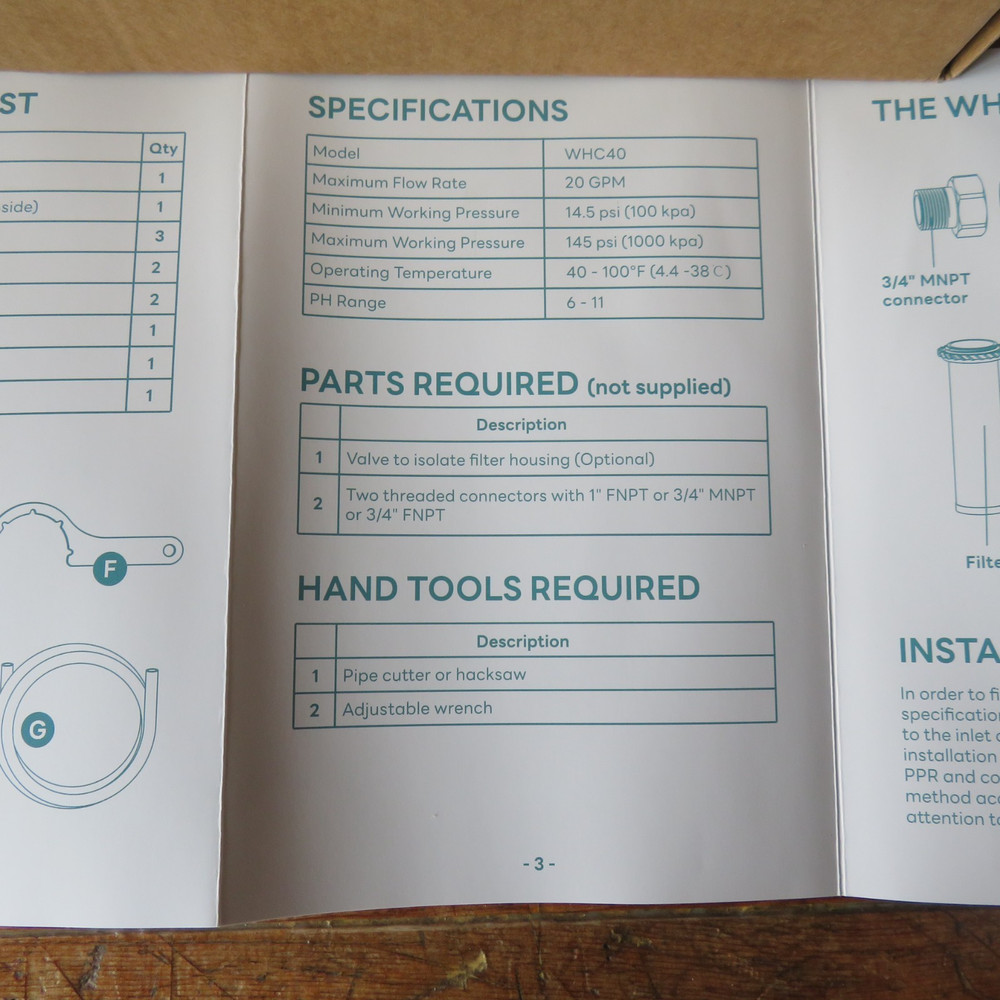 MewMore WHC40 Reusable Backwash Spin Down Sediment Filter 3/4" MNPT