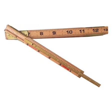 Westward 30Pc14 Folding Rule, 72 In., Standard