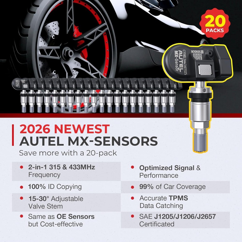20PCS Autel MX-Sensor Programmable TPMS Sensor for Universal Tire Pressure Tool