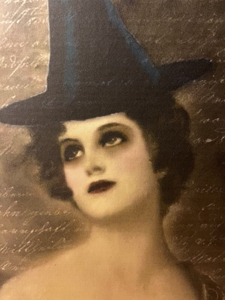 Romantic Witch Lady, Handcrafted Plaque / Sign