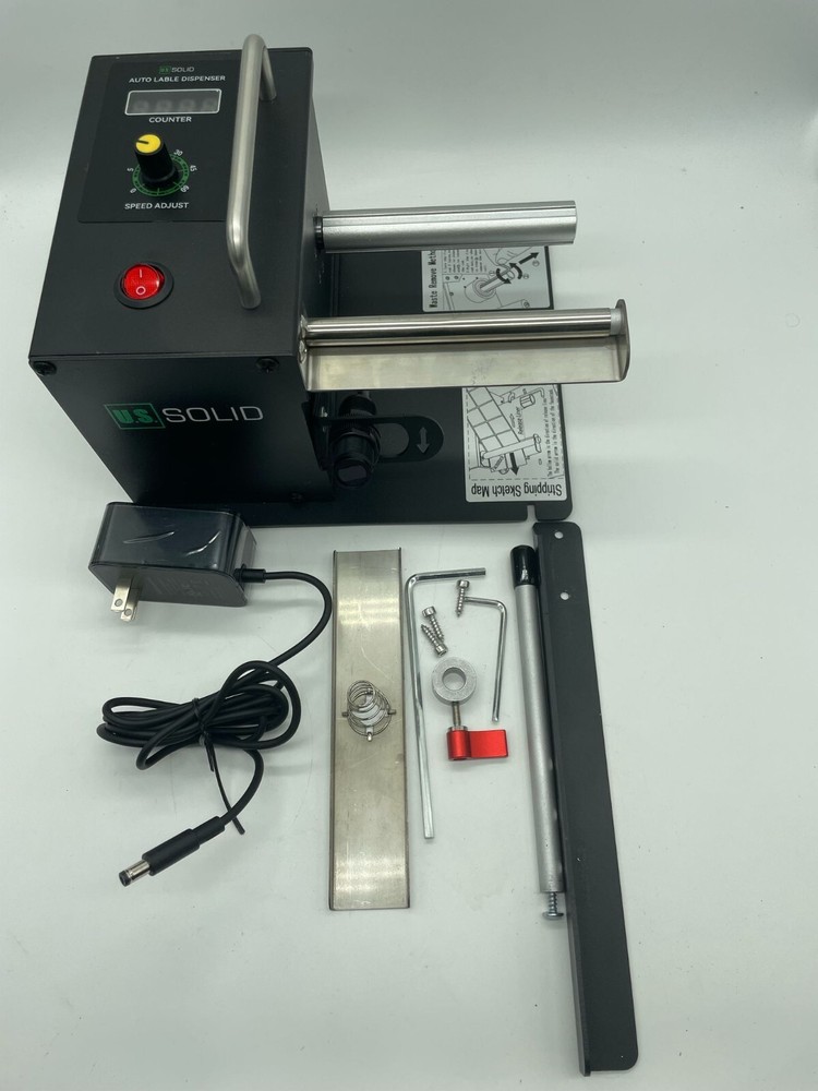 U.S. Solid Automatic Label Dispenser Machine w/Counter Fibre Optic Sensor Speed