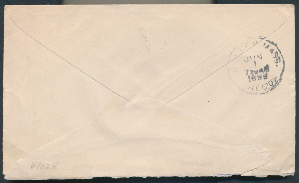 Lower Dumfries, NB- 1899 Split Ring Cancel on Cover