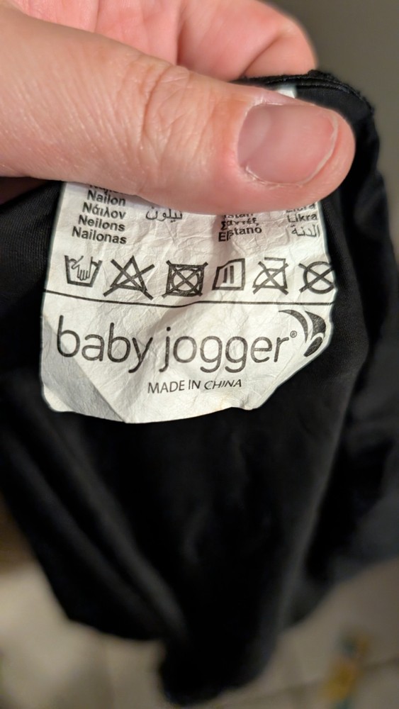 Baby Jogger Bug Canopy Black with Attached Clips for Single Stroller