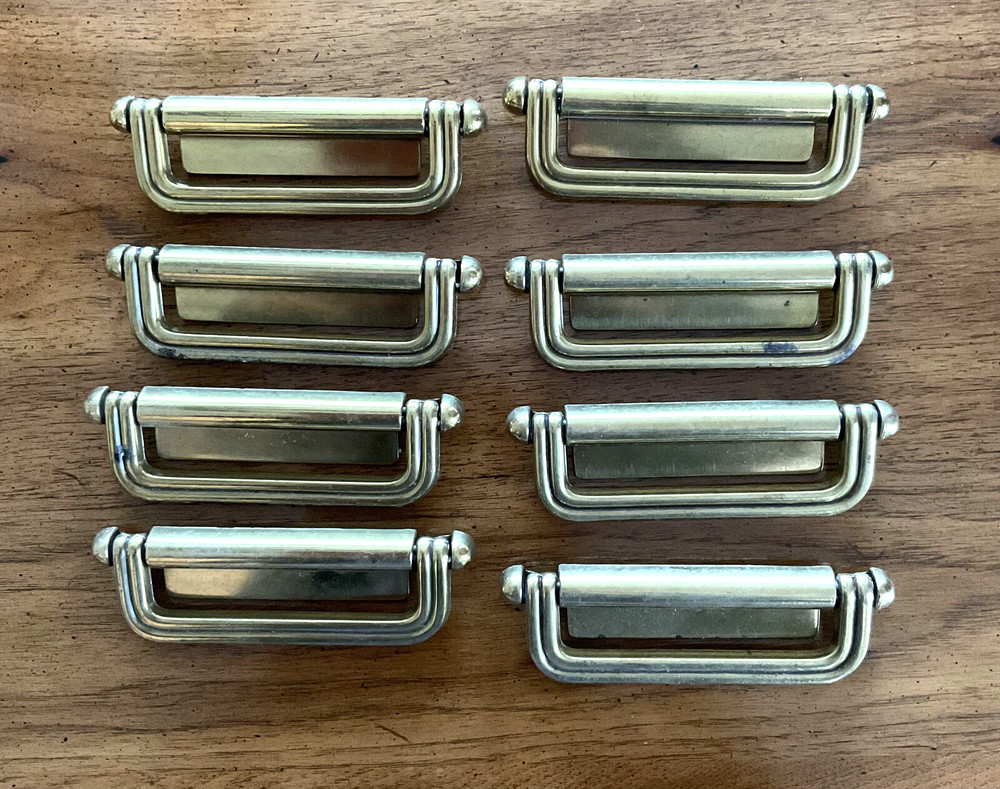 Super Cool Vintage KRC Brass Drawer Pulls - 24 available
