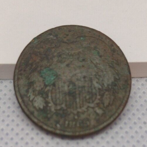 1865 & 1869 Two Cent, 1857 One Cent, 1866 Three Cent, No Date Lg Cent (B120)