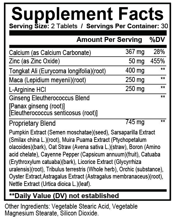 Androxene - Male Virility Support 60 Tablets